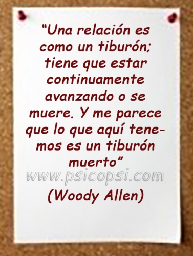 Frases Psy: Woody Allen (Una relación)