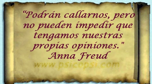Frases Psy: Opiniones - Anna Freud