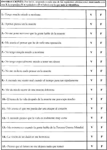 Ansiedad ante la muerte en la adolescencia, anexo1