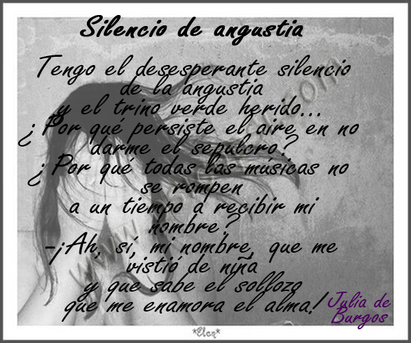 Poemas Psy: Silencio de la Angustia (J. de Burgos)