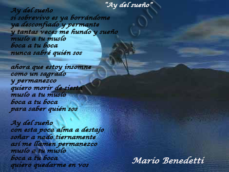 Poemas psy: ¨Ay del Sueño¨ (M. Benedetti)