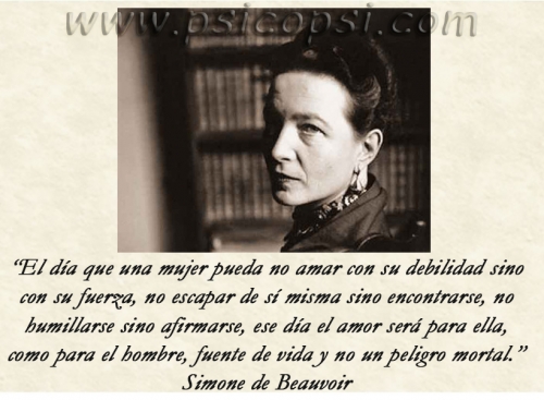 Frases Psy: Mujer - Simone de Beauvoir - Psicopsi