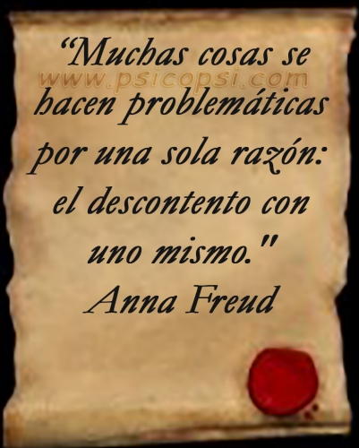Frases Psy: Descontento - Anna Freud - Psicopsi